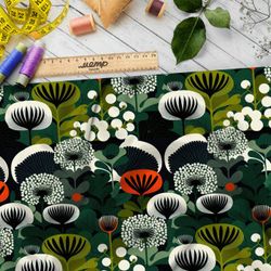 Ткань премиум таффета волшебный лес