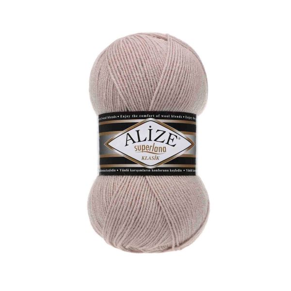 Пряжа Alize (Ализе) Superlana klasik / уп.5 мот. по 100 г, 280м, 506 молочно-бежевый А
