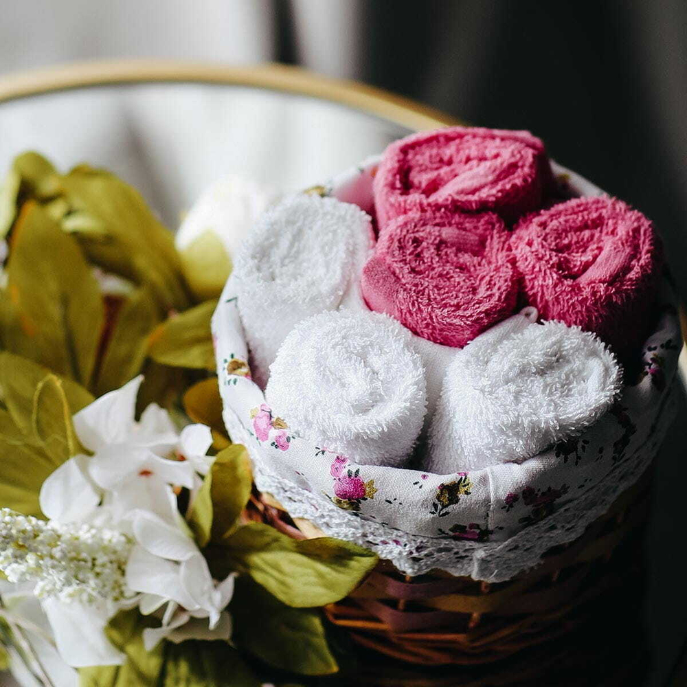 Набор полотенец 6шт 30x30 Arya home Garden розовый