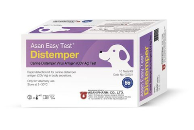 Экспресс-тест Asan Easy Test Distemper на антигены вируса чумы плотоядных, 10 шт.