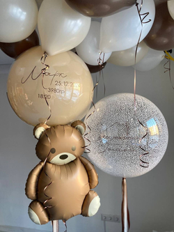 Стильные воздушные шары на выписку №2185