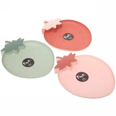 Блюдо пластиковое сервировочное «Клубника» 27*21см