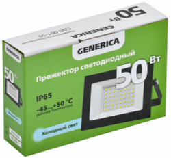 IEK GENERICA Прожектор св/д СДО 001  50W(4000lm) 6500К 6К 156x38x104 черн IP65 LPDO501-050-65-K02-G