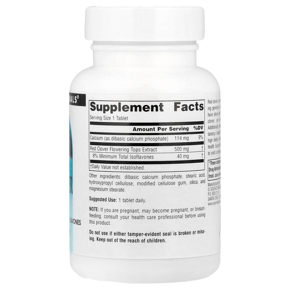 Source Naturals, экстракт красного клевера, 60 таблеток