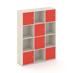 Locker plus Комплект №6 LK.K-006 Денвер Светлый/Красный 1188*350*1593