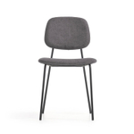 Стул Benilda темно-серый с дубовым шпоном и сталь с черной отделкой
