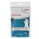 Перчатки хозяйственные резиновые VILEDA многоцелевые, с х/б напылением, прочные, размер L (большой), 174355