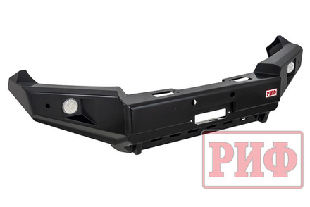 Бампер силовой передний Toyota Land Cruiser 200 2007-2015 c доп. фарами и защитой бачка омывателя