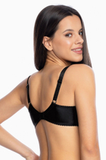 Бюстгальтер с мягкой чашкой из кружева с растительным рисунком (Размер: 95C) (Цвет: черный)