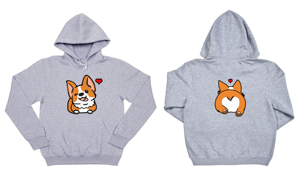 Толстовка двусторонняя "Корги - любовь"