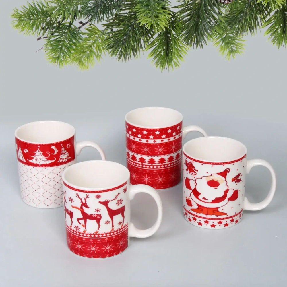 Кружка керамическая 350мл «Символы праздника», микс рисунков