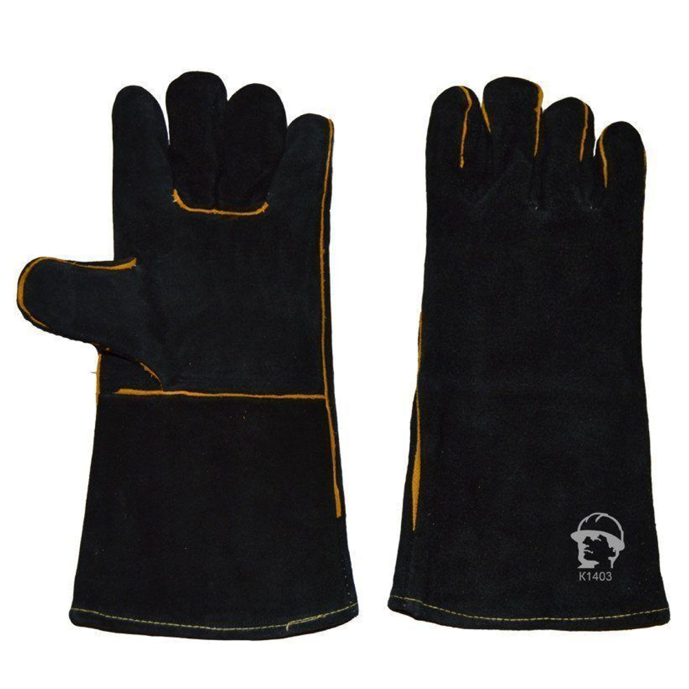 Краги черные с подкладкой, 35 см (1403), 1/60