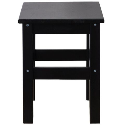 Табурет деревянный Одвар 33х33 см из массива сосны, черный