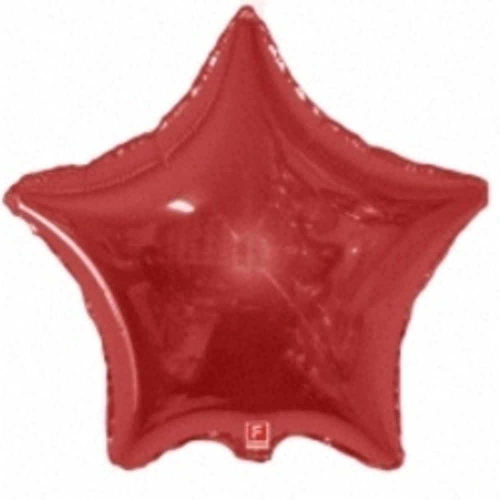 Шар (18"/46 см) Звезда, Красный