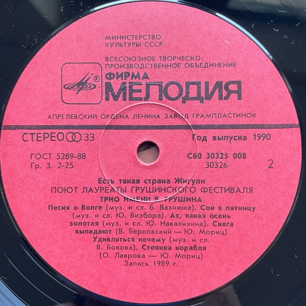 Винтажная виниловая пластинка LP Сборник Есть Такая Страна Жигули (СССР 1990)