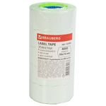 Этикет-лента 26х16 мм, волна, зеленая, комплект 5 рулонов по 800 шт., BRAUBERG, 123583