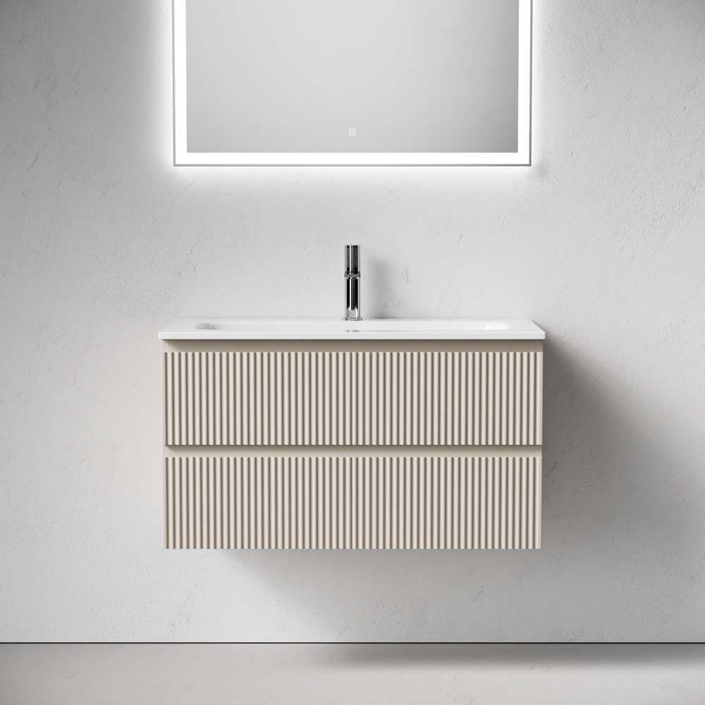 Тумба подвесная Sancos Snob R c двумя ящиками 890х445х500, Beige Soft, SNR90CE