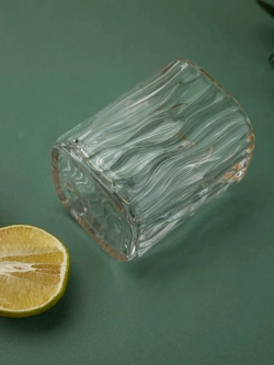 Набор бокалов под дерево, 200 мл. 6 шт. золотая кайма