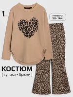 Костюм для девочки с брюками на осень