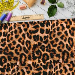 Ткань таффета натуральный леопард