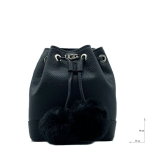 ALIYAH BUCKET CROSSBODY POM-POM Black