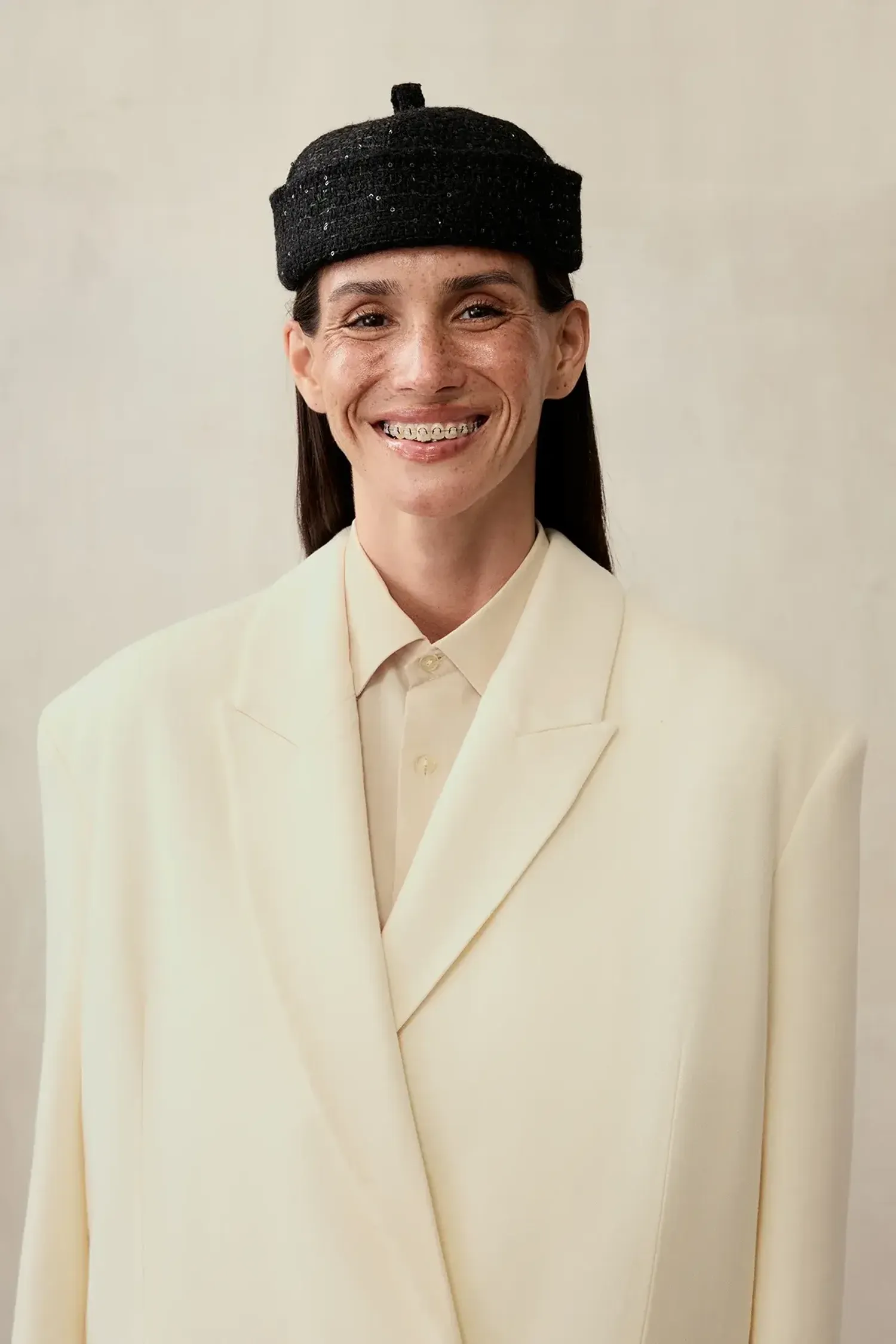 Пиджак-макси (((Вечная классика))), молочный