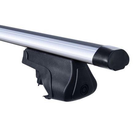 Багажник Дельта Партнер на рейлинги с аэродинамической  поперечиной 120 см.