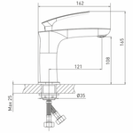 Смеситель для умывальника 26k MIXLINE ML21-04 "Elegant"