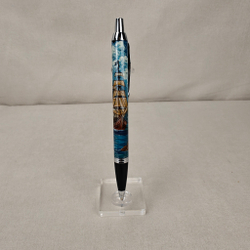 Ручка шариковая "Парусник" с ручной росписью Палех