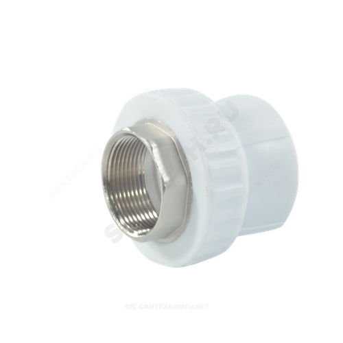 Муфта PP-R комбинированная под ключ белая Дн 75х2 1/2" ВР VALFEX 10134075