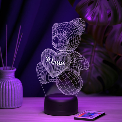 Ночник "Мишка с именем Юлия"