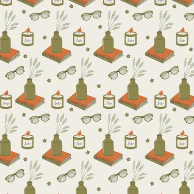 Уютный интерьер с книгами