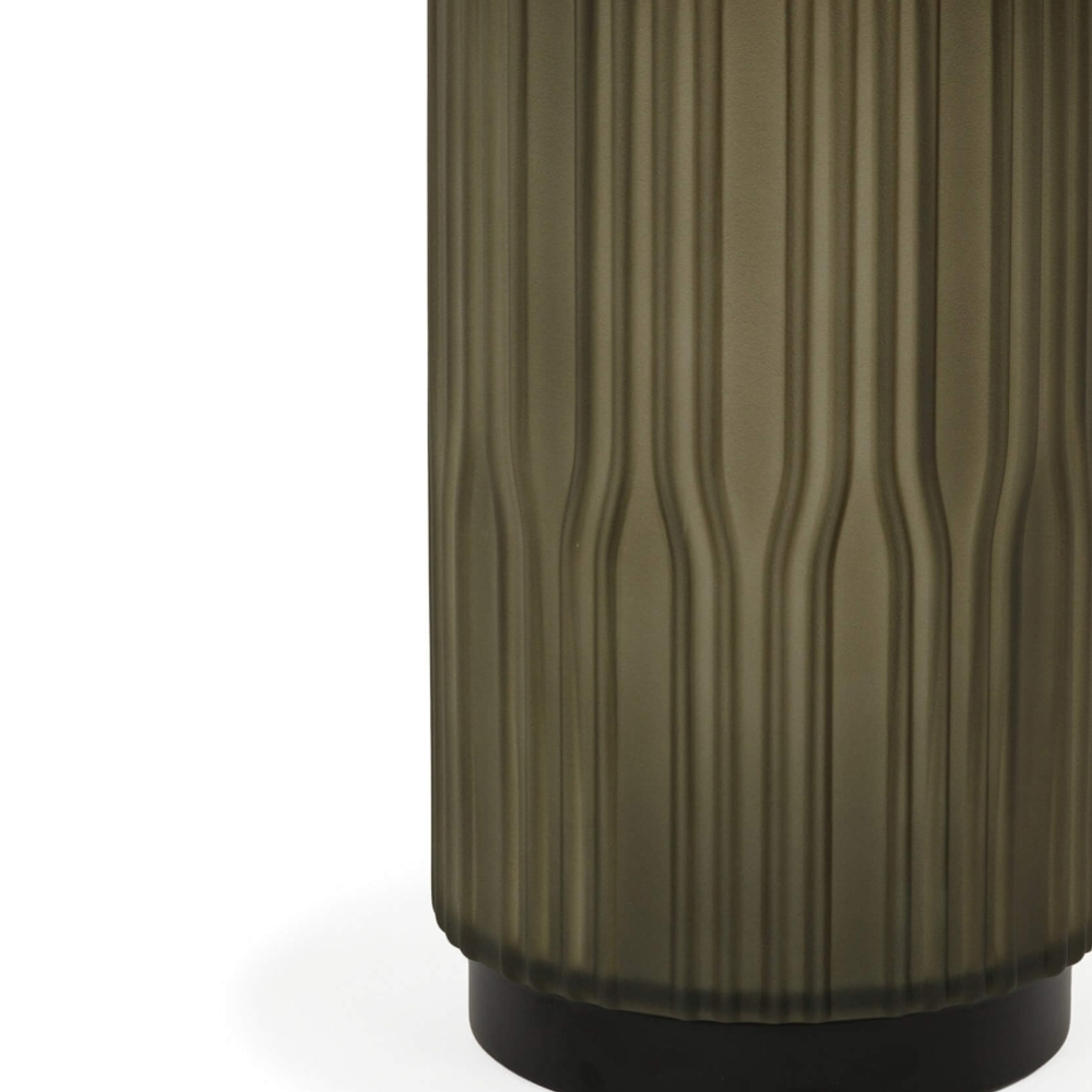 Кофейный столик Vaso Color диаметр 60 стекло закалённое, сталь, черный