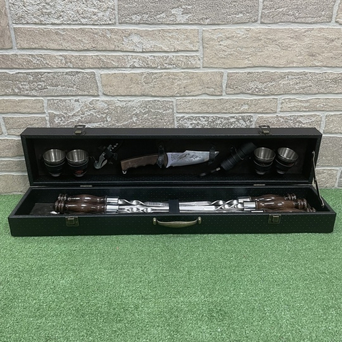 Набор шампуров в кейсе №3 (кожзам)