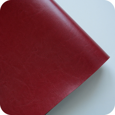 Кожзам переплетный глянцевый, темно-красный
