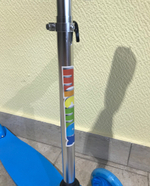 Самокат 3-х колесный цвет голубой.141-21-2  колесо 110мм PU, 30кг