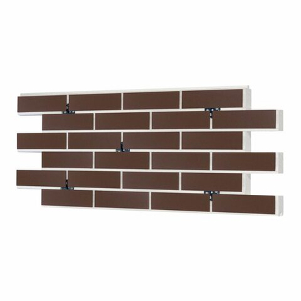 Клинкерная термопанель ППС Керамин Амстердам 4 Коричневый 1020х455 мм