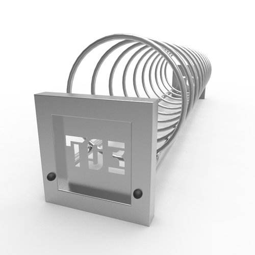 ВП-17-3 Велопарковка из нержавейки Кольца