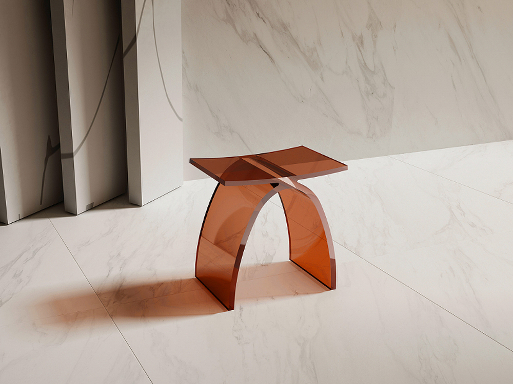 Стульчик для ванной Abber Kristall AT1739Opal Коричневый