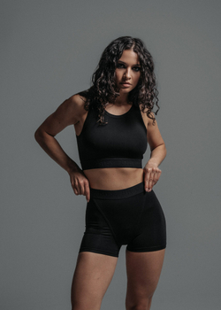 Бельевой комплект черный: шорты+ топ