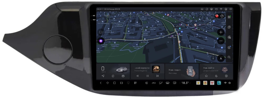 Магнитола для KIA Ceed 2 (JD) 2012-2018 (рамка глянцевая) - Carmedia EW-1781 QLed+2K, Android 13, UIS7870 (DUDU7), CarPlay, SIM-слот