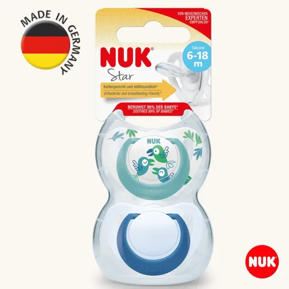 Пустышка Nuk силикон ортодонтическая 2 шт.