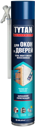 Пена Титан для окон/двер. всесезонная 750мл монтажная с трубкой