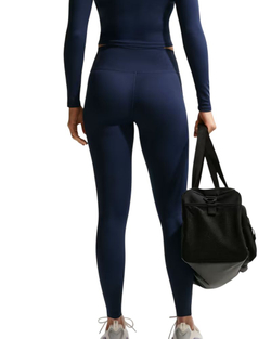 Леггинсы Nike One Seamless Front High Waisted Full Length - midnight navy/white