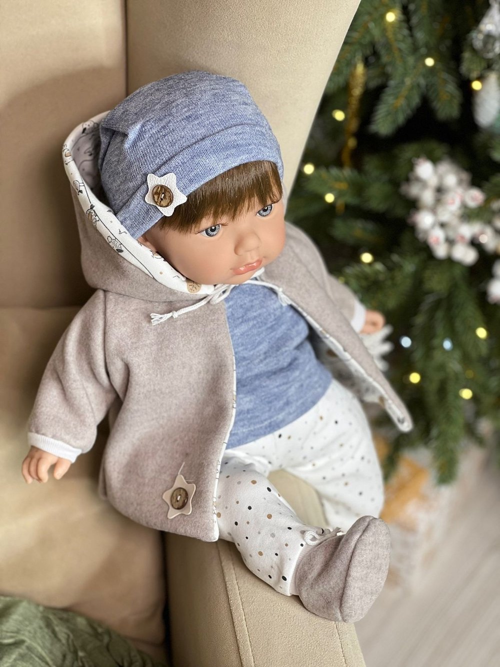 Кукла Marina and Pau 45 cм TEO мягконабивная в пакете (M755K)