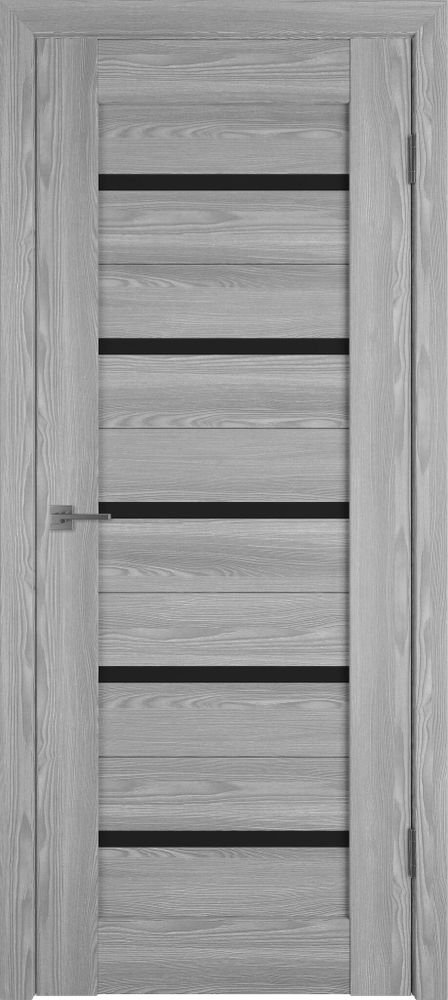 Дверь Line 1 / Grey P / Black Gloss / Владимирские двери