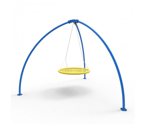 Качели-гнездо на трех опорах