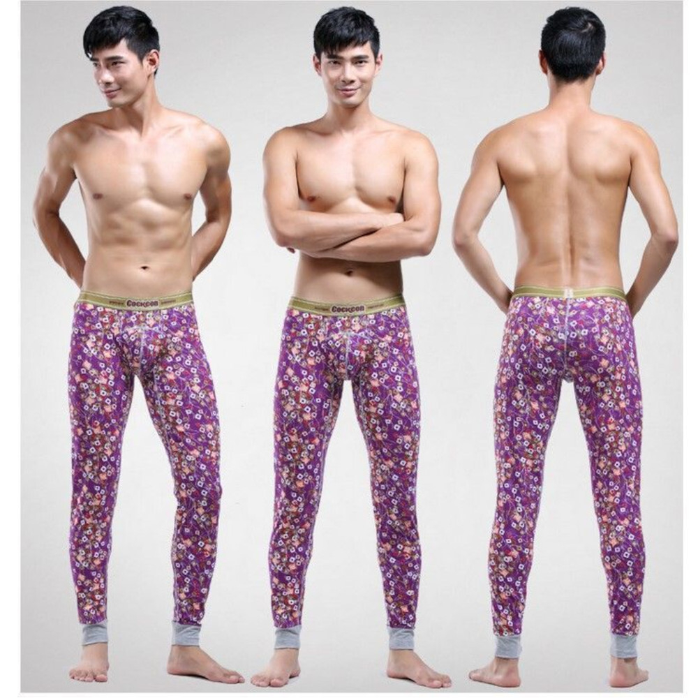 Мужские кальсоны с узором фиолетовые Cockon MAN pants Purple 23645