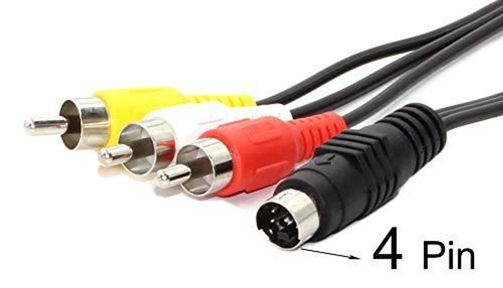 Переходник S-Video 4pin штекер на гнездо 3 RCA YPbPr компонентный (m-f)