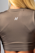 Кроп топ Seamless Short-Sleeve Top POWER 891 Светло-коричневый